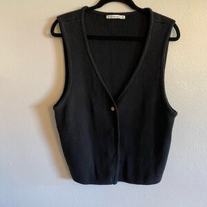 Abercrombie & Fitch Black Knit Vest